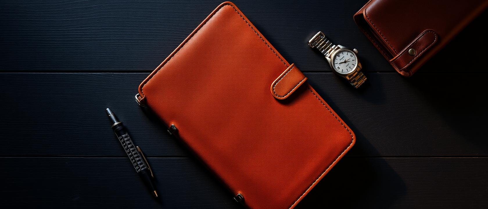 Carnet, plume et verre d'eau